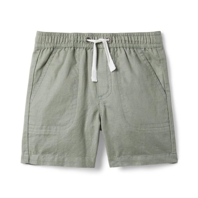 Linen-Cotton Drawstring Pull-On Short - Janie And Jack